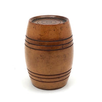 Lovely 19th C. Treen Barrel Shaped Box