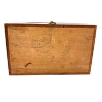 C. 1870 Joshua Rogers English Watercolors Box with Paints, Pots, Brass Stencils, More