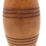 Lovely 19th C. Treen Barrel Shaped Box