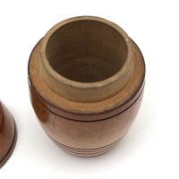 Lovely 19th C. Treen Barrel Shaped Box