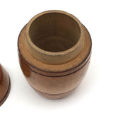 Lovely 19th C. Treen Barrel Shaped Box