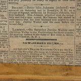 The Favorite Rabbit, 1864 Ink and Watercolor After John Russell and Charles Knight, with Dated Newspaper Backing