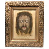 Naive Signed 1938 Oil on Linen Veronica's Veil Painting