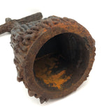 Dramatic Old Folk Art Very Heavy Soldered Iron Cross