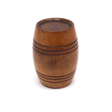 Lovely 19th C. Treen Barrel Shaped Box