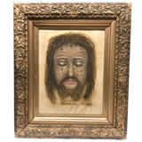 Naive Signed 1938 Oil on Linen Veronica's Veil Painting