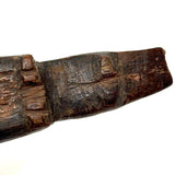 Very Old, Very Primitive Hand-card Figure with Marvelous Face