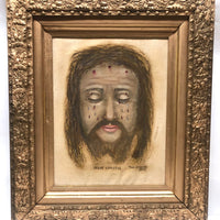 Naive Signed 1938 Oil on Linen Veronica's Veil Painting