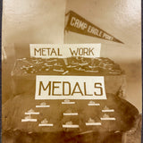 Camp Eagle Point (Rumney NH) Metal Work Medals, Punny and Charming Old Mounted Photo