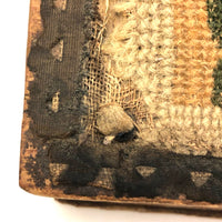 Charming Hybrid: Early 19th C. Painted Box with Folk Art Needlepoint Cover