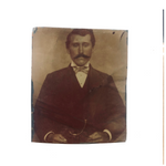 Handsome Man with Handlebar Mustache, Early Tintype