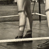 Young Boxers in Ring with Trainers, Cinematic Feeling c. 1950s Glossy Snapshot