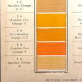 John Campbell Co. Camel Dyes for Cotton, Antique 86 Color Samples on Thread