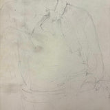 Lovely Old Academic Sketch of Seated Young Woman