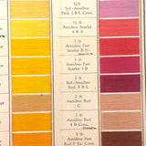John Campbell Co. Camel Dyes for Cotton, Antique 86 Color Samples on Thread