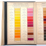 John Campbell Co. Camel Dyes for Cotton, Antique 86 Color Samples on Thread