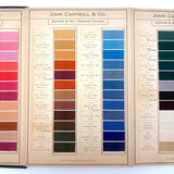 John Campbell Co. Camel Dyes for Cotton, Antique 86 Color Samples on Thread