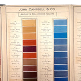 John Campbell Co. Camel Dyes for Cotton, Antique 86 Color Samples on Thread