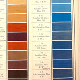 John Campbell Co. Camel Dyes for Cotton, Antique 86 Color Samples on Thread