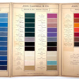 John Campbell Co. Camel Dyes for Cotton, Antique 86 Color Samples on Thread