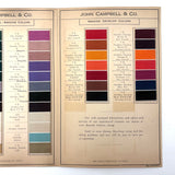 John Campbell Co. Camel Dyes for Cotton, Antique 86 Color Samples on Thread