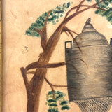 Four Faces: "Mysterious Urn" with Hidden Silhouettes Signed Painted by Eliza R. Stone, 75 Years Old in 1892