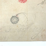Berries, Cherries, Legs, Cat, Very Sweet Double-sided 19th C. Graphite and Watercolor Drawing