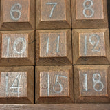 Antique Wooden Game of Fifteen in Jointed Tray