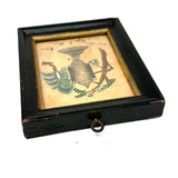 Four Faces: "Mysterious Urn" with Hidden Silhouettes Signed Painted by Eliza R. Stone, 75 Years Old in 1892