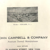 John Campbell Co. Camel Dyes for Cotton, Antique 86 Color Samples on Thread