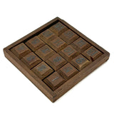 Antique Wooden Game of Fifteen in Jointed Tray