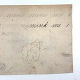 Berries, Cherries, Legs, Cat, Very Sweet Double-sided 19th C. Graphite and Watercolor Drawing