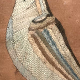 Wonderful Early 19th C. American Embroidery of Bird on Laid in Early Frame and Glass