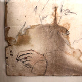 Portrait of Smoking Man, Fine 19th C. John Henry Sylvester British Watercolor Drawing