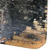 Primitive-Modern, Black and White Painted Old Handmade Stool
