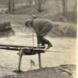 Precarious Bridge, Stick in Hand, Poetic and Existential Feeling Velox Snapshot, Sardinia, 1928