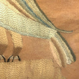 Wonderful Early 19th C. American Embroidery of Bird on Laid in Early Frame and Glass