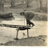 Precarious Bridge, Stick in Hand, Poetic and Existential Feeling Velox Snapshot, Sardinia, 1928
