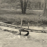 Precarious Bridge, Stick in Hand, Poetic and Existential Feeling Velox Snapshot, Sardinia, 1928