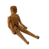 Small Greenland Inuit Wooden Articulated Figure with Sinew Tied Shoulders