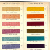 National Aniline & Chemical Co. Nacco Dyes Color Samples on Thread, 90 Colors