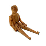 Small Greenland Inuit Wooden Articulated Figure with Sinew Tied Shoulders