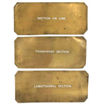 Early 20th C. Paper Thin Brass Surveyors/Architects Stencils - Set # Three