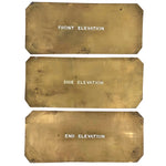 Early 20th C. Paper Thin Brass Surveyors/Architects Stencils - Set # One