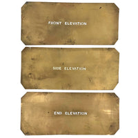 Early 20th C. Paper Thin Brass Surveyors/Architects Stencils - Set # One