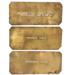 Early 20th C. Paper Thin Brass Surveyors/Architects Stencils - Set # Two