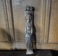 SOLD Woman in Chair with Heart in Hand, Presumed c. 17th Century Weaving Tool