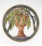 Four Faces: "Mysterious Urn" with Hidden Silhouettes Signed Painted by Eliza R. Stone, 75 Years Old in 1892