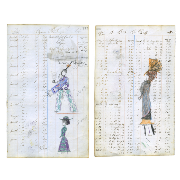 Carlotta M. Huse, Untitled (237-238), Double-sided Drawing