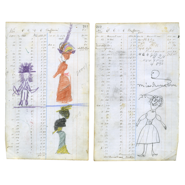 Carlotta M. Huse, Untitled (241-242), Double-sided Drawing